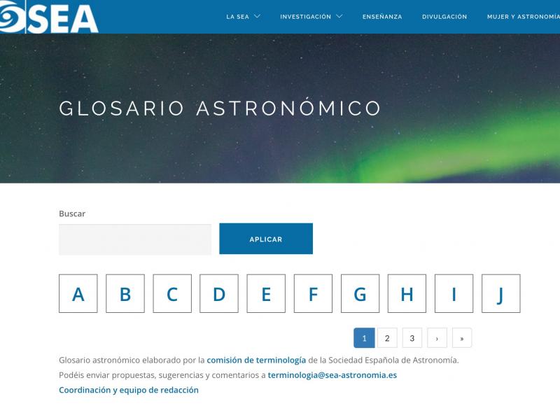 Comisión De Terminología Astronómica | Sociedad Española De Astronomía